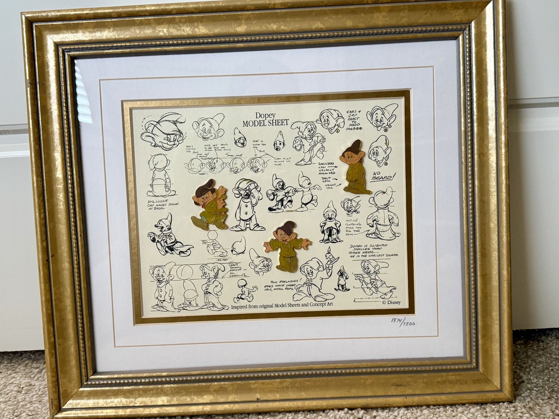 Disney Artwork-“Dopey Model Sheets”