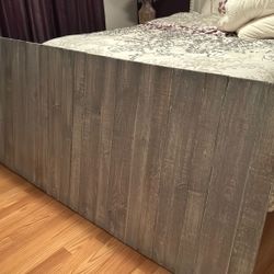 King Wood Headboard - Blue Powderwash Color NEW