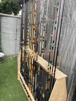 Rack Of Mostly Saltwater Rods First $500 Takes All
