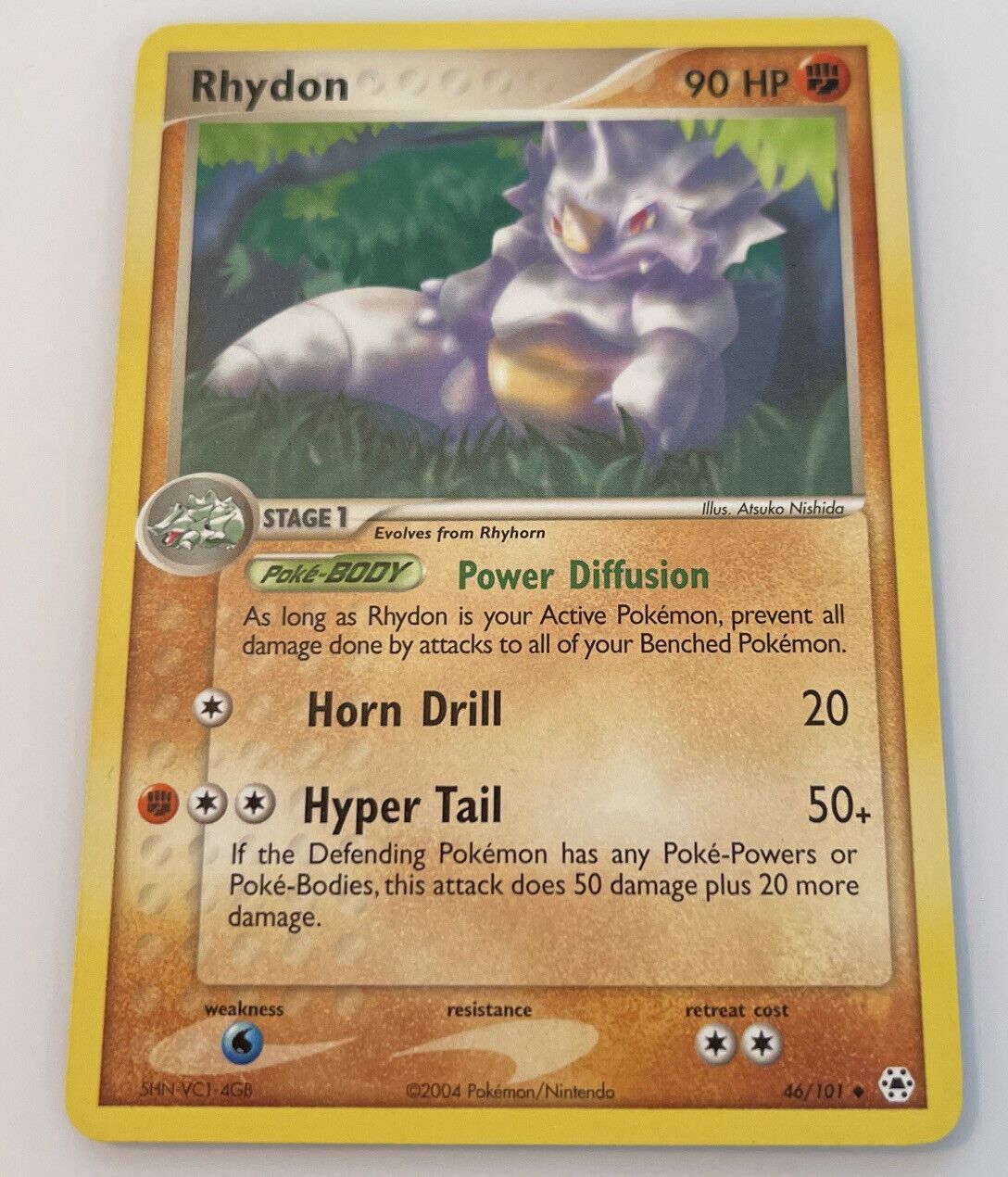 Nintendo Pokemon 2004 Rhydon EX Hidden Legends Card #46/101