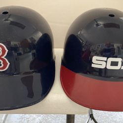 Vintage 1970’s White Sox And Red Sox Plastic Helmets. 