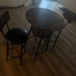Small Bar Stools And Table Set