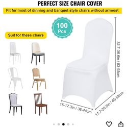 Chair Covers 100pcs White 