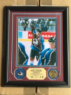 Colorado Avalanche or Avs, Joe Sakic 500th goal Commemorative Photomint.
