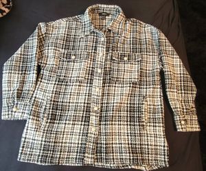 Forever 21 Monochrome Checkered Coat