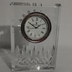 WATERFORD CLOCK CRYSTAL LISMORE DESK CLOCK  4.5"×3"×1.5" - AZ1000