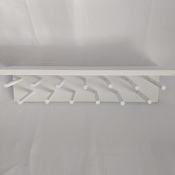 Wood Shelves With Hangers.
