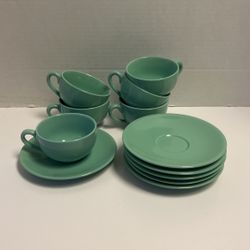 Old Amsterdam Porcelain Works Cups And Saucers