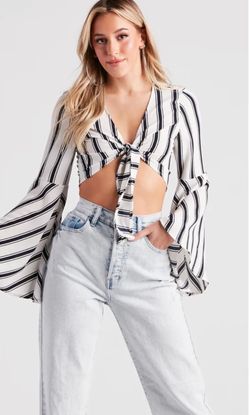Tie front crop top