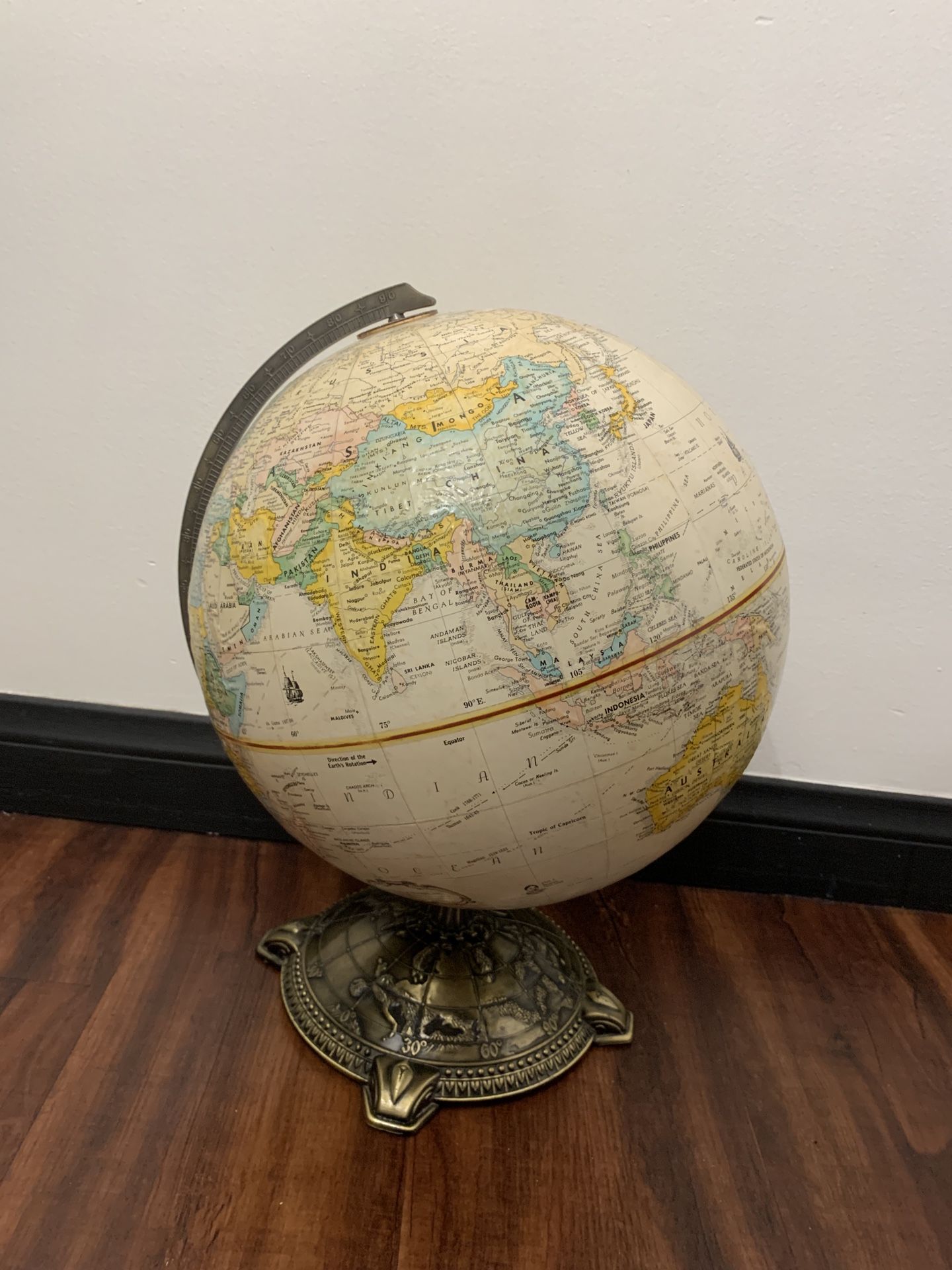 Globemaster 12" Tropical Raised Mountains Metal Base Desk Globe