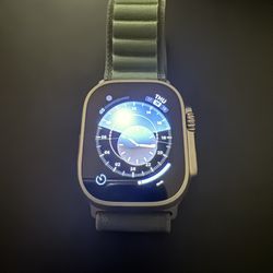 Apple Watch Ultra GPS + Cellular 49mm Natural Titanium Case with Green - $100