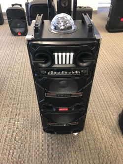 4,000 watt rechargeable Bluetooth speaker/aux/fm/USB and SD port/microphone for karaoke/brand new!!