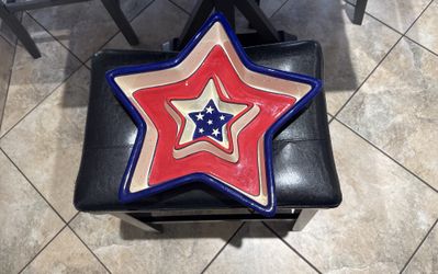 Star Shaped Chip N Dip stoneware