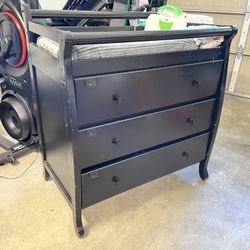 Black Changing Table, Pad And Warmer