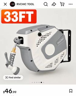 33FT Retractable Garden Hose Reel – Wall Mount