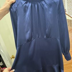 Navy Silk Dress