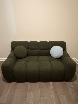 Boucle loveseat sofa