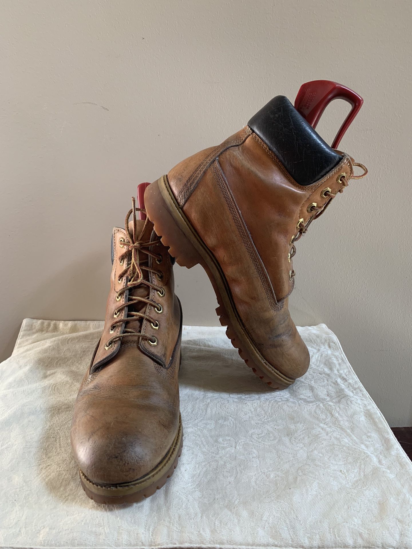 Mens 7.5W Wheat Timberlands Boots USA