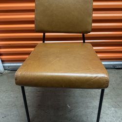 WEST ELM Wire Frame Leather Dining Chair