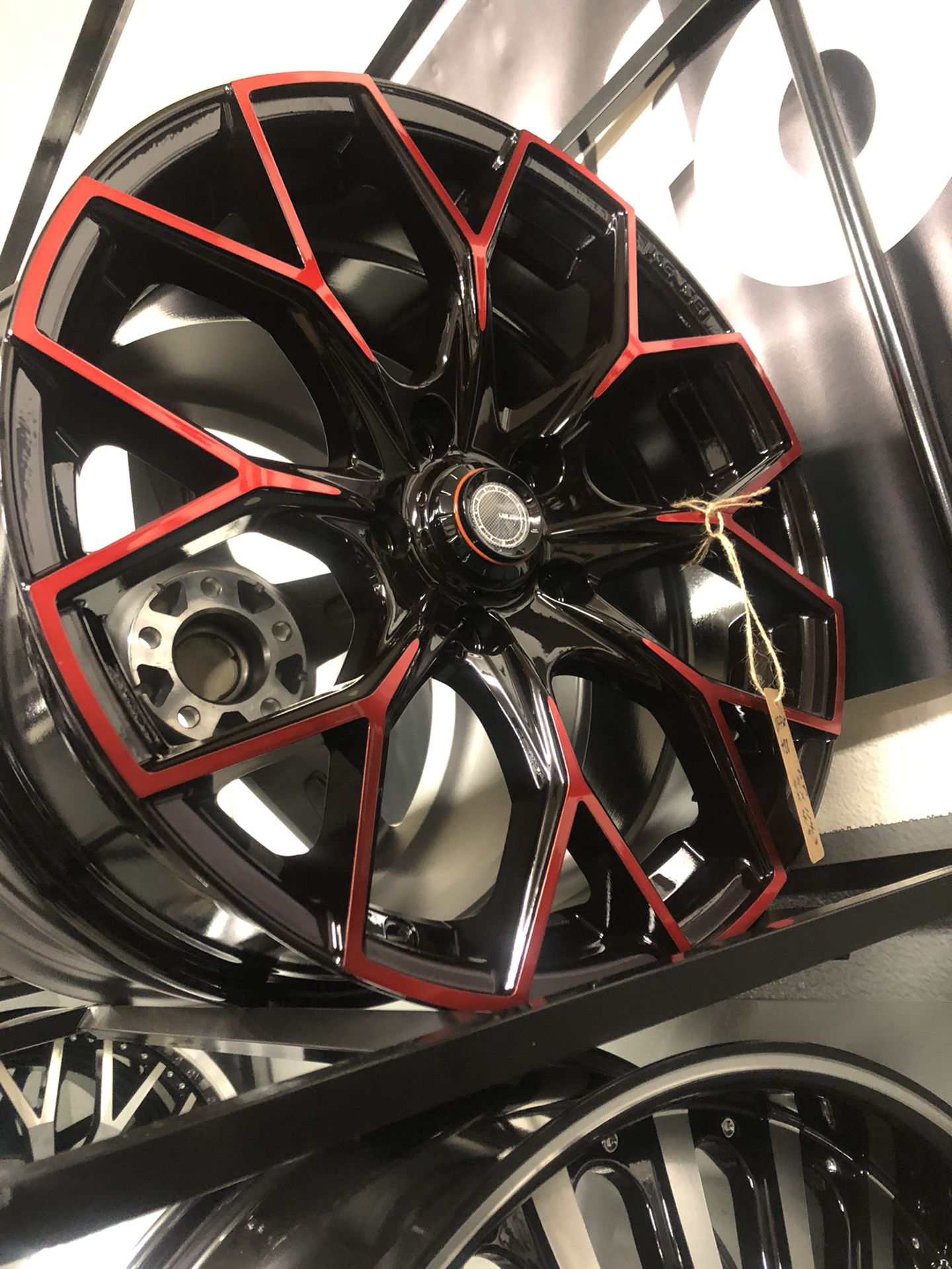 BRAND NEW set (4) Red and Black rims only $500 !!!
