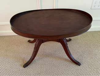 Clawfoot solid wood coffee table