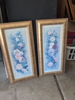 Vintage Watercolor Floral Painting