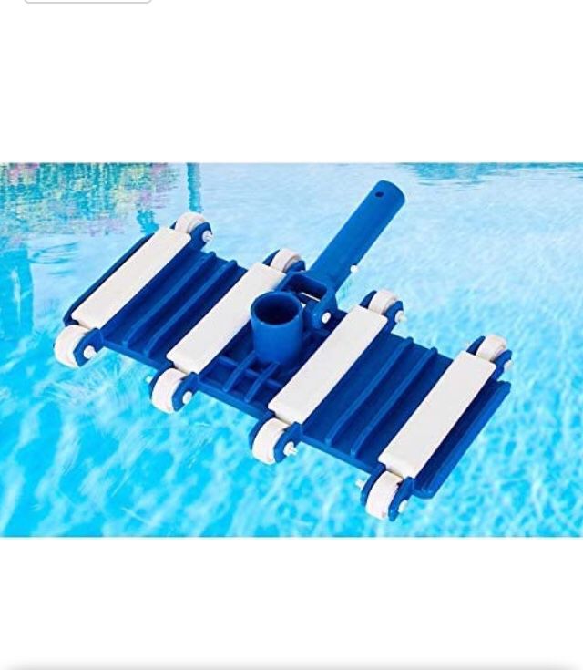 14 Inches Flexible Spa and Pool Vacuum Head with Wheels for for Cleaning Debris of Concrete or Plaster Pool