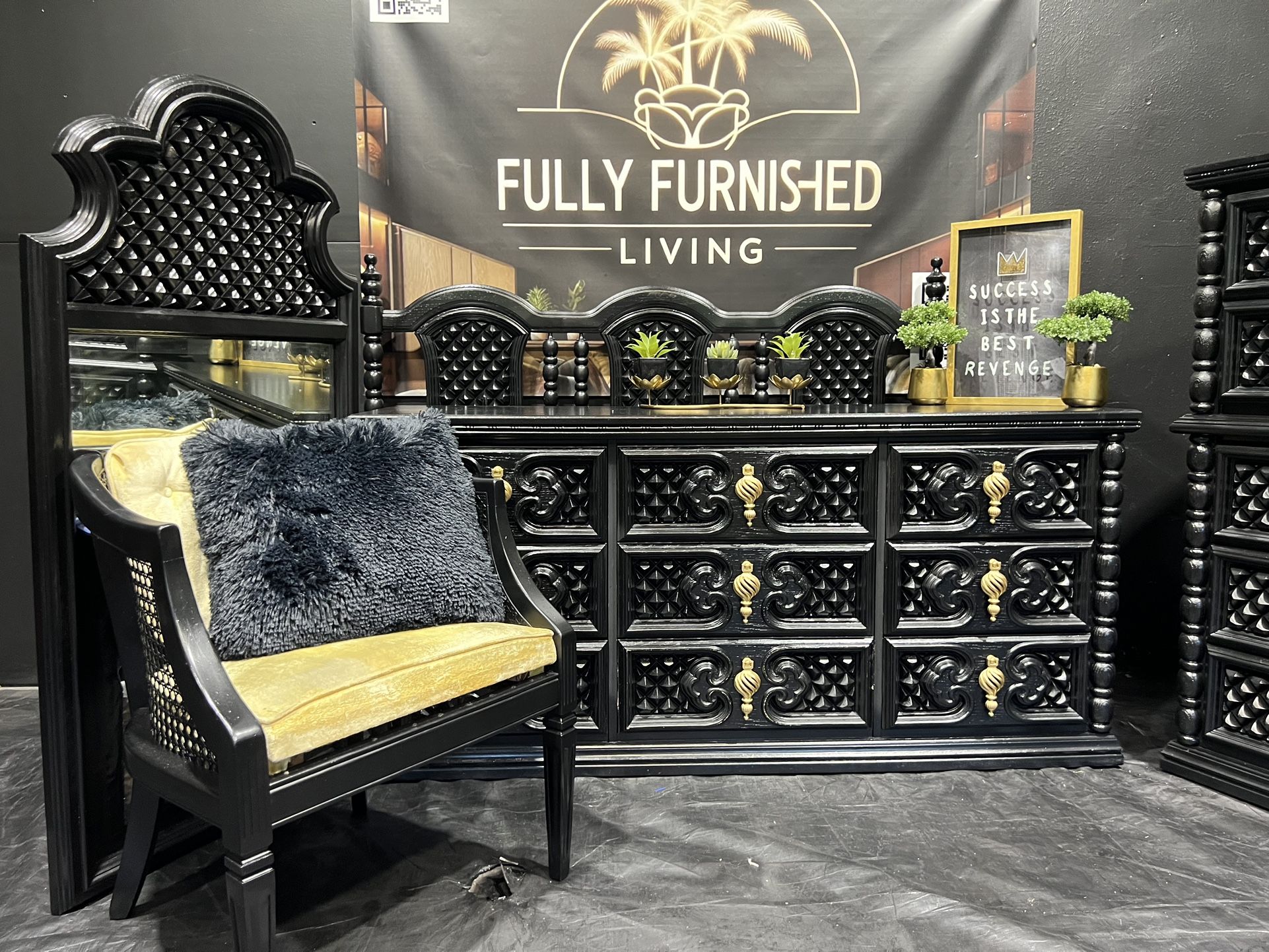 Bedeset/Bedroom furniture set/ Dresser+chest,Queen,Headboard, Delivery available 