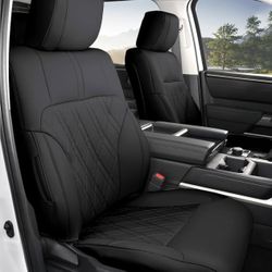 Sunsdrew premium Piece Faux Leather Seat Covers For 2022-2026 Toyota Tundra