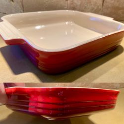 Le Creuset Red Square Casserole Dish, 9”