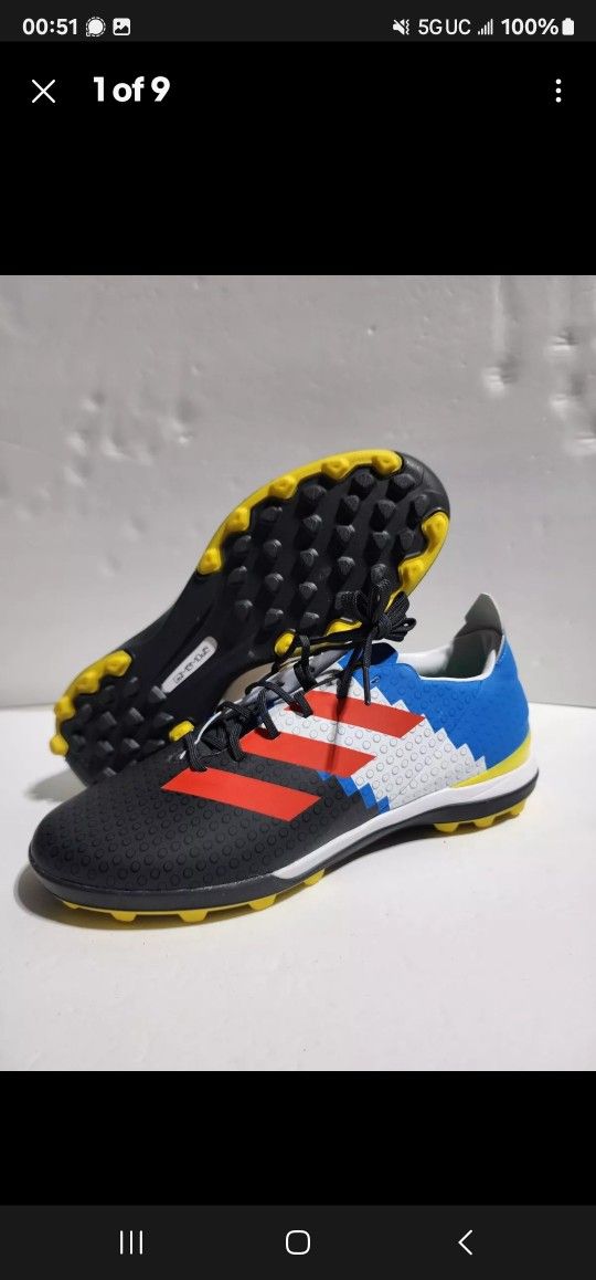 New Adidas x LEGO Gamemode Turf Soccer Shoes  Multicolor GV6867 Men's Size 6.5