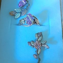 Blackhills Gold Pink Topaz Set