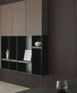 Sleek Vertical Wood Slat Panels For Modern Interior Renovation