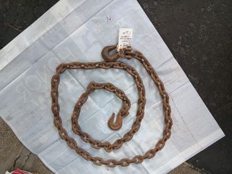 1/2" Chain With 2 Hooks 11' Long