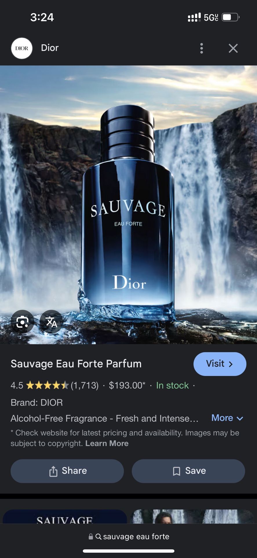 Sauvage Eau Forte