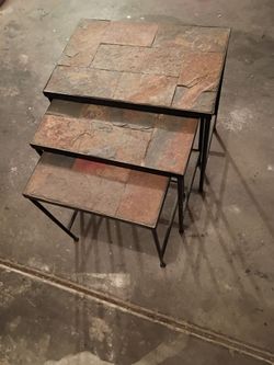 Slate Nesting Tables Set/ 3
