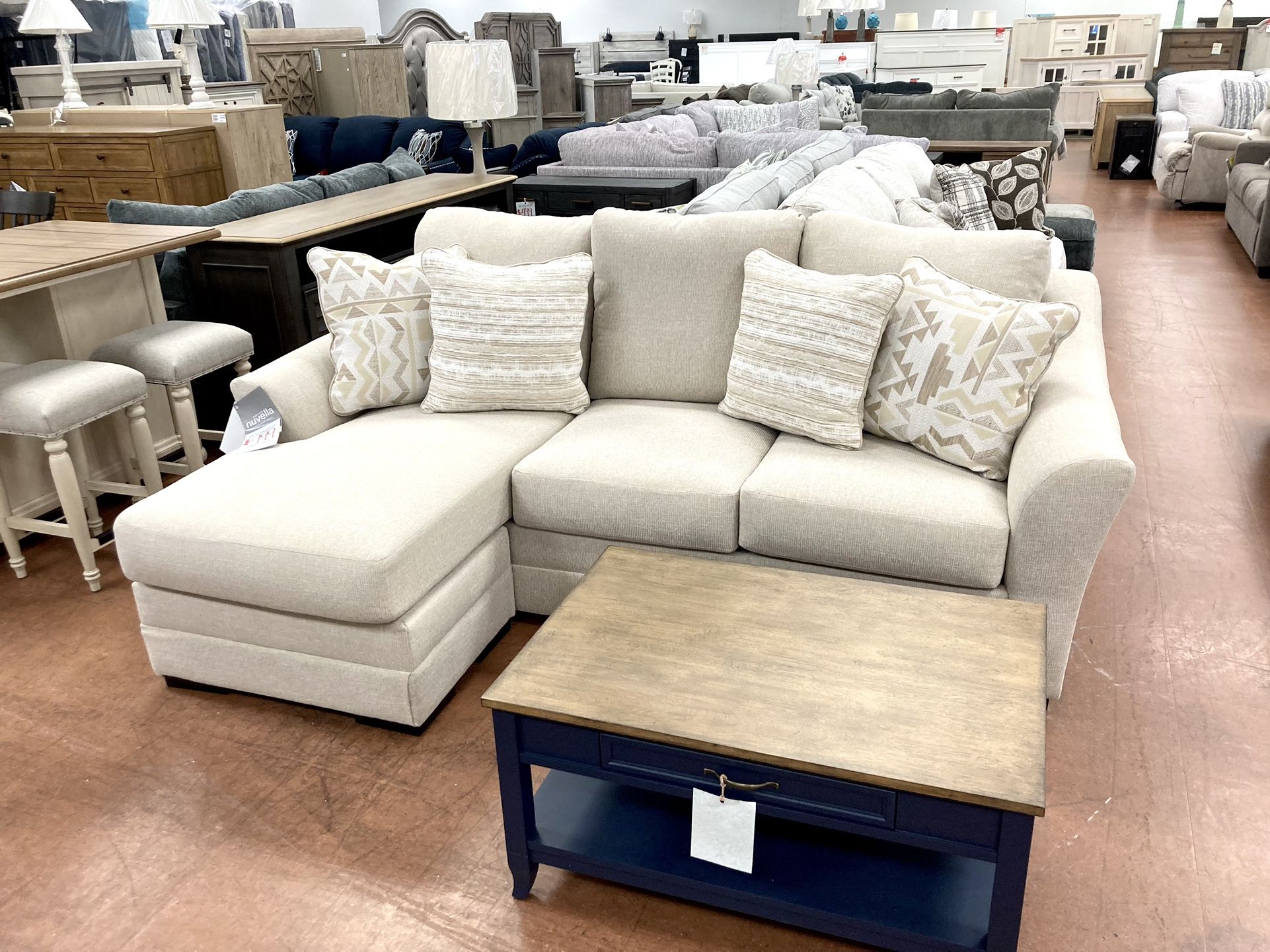 New 91” Reversible Chaise Sofa