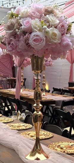 Luxurious faux, flower centerpieces