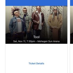 Ticket To Sold Out Tool Concert 