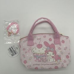 Anime Sanrio Crossbody Bag Kouromi Kt Cat Melody w/Charm Braclet *BRAND NEW*