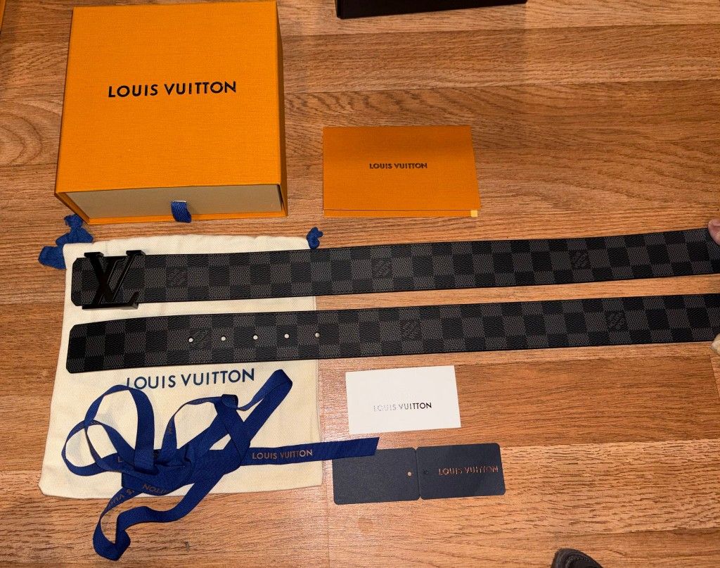 Graphite Damier Belt 