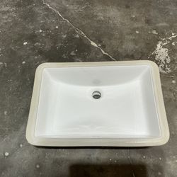 White Undermount Vanity Bathroom Sink 12x18