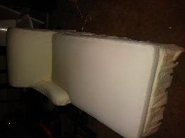 Beige chaise lounge chair