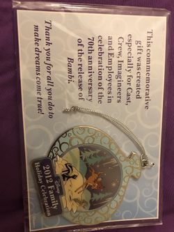 Disney 2012 Family Holiday Celebration 70th Anniversary Bambi Christmas Ornament