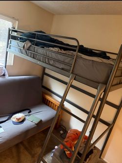 Twin metal loft bed