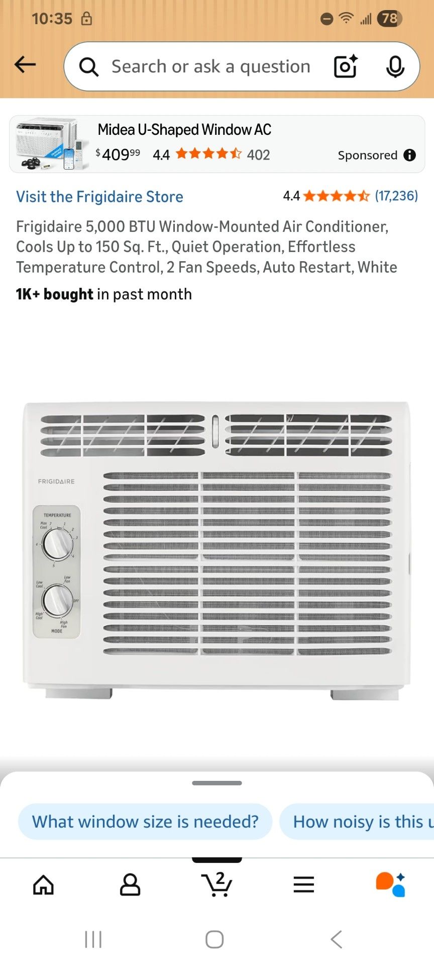 Frigidaire air conditioner