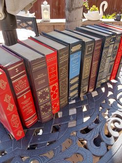 Lot of Classic Literature Leather-Bound Books