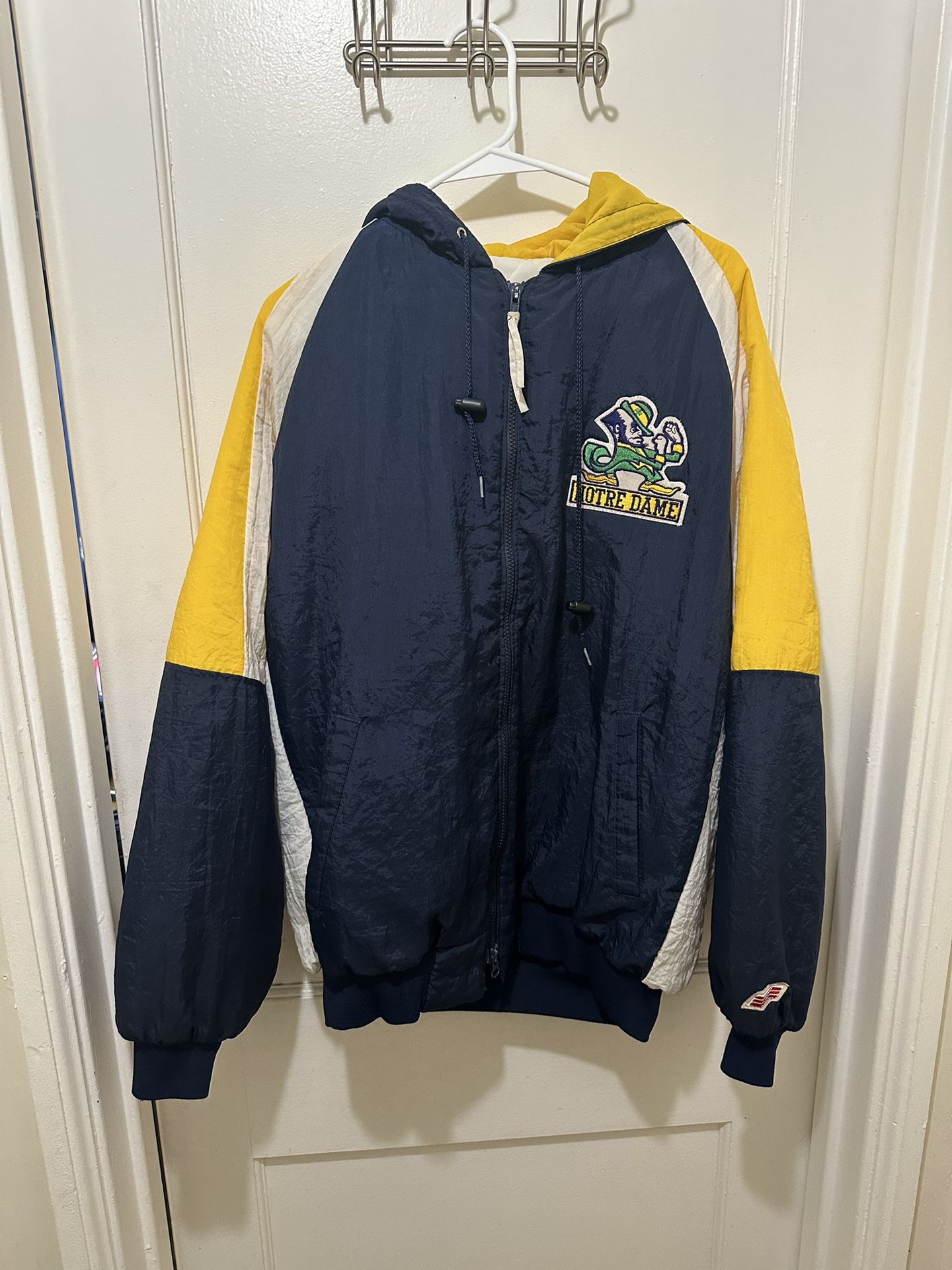 Vintage Notre Dame Zip Up Puffer jacket