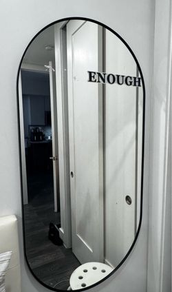 Full Length Arch Mirror Black Frame