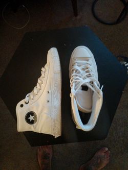 White converse size 7.5 run big